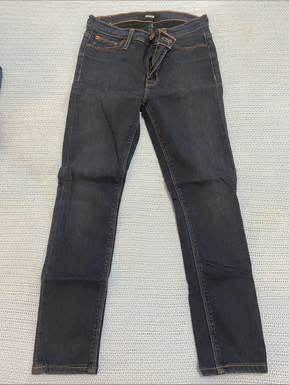 Hudson Jeans Nico Midrise Skinny Dark Blue Denim